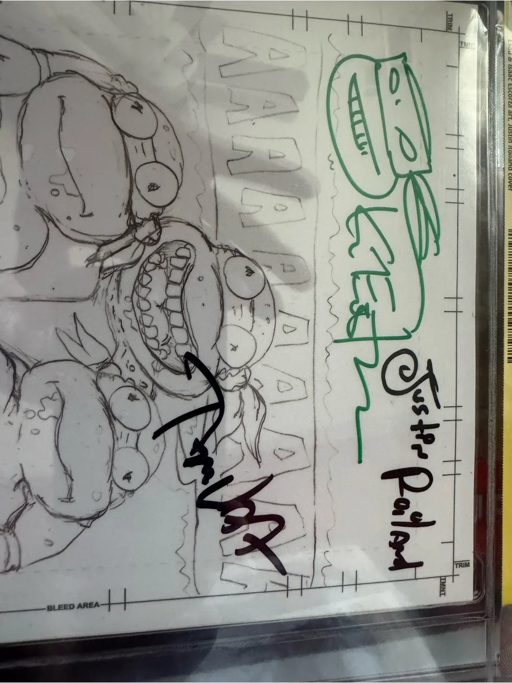 Signed Sketch Variant Comic Cover Wall Art - Black & White